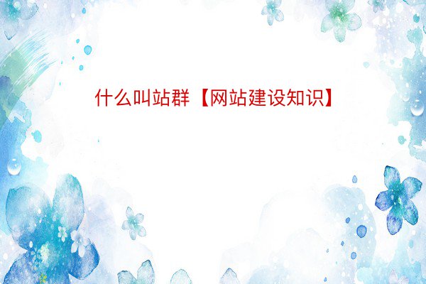 什么叫站群【网站建设知识】