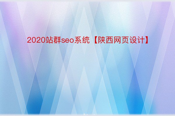 2020站群seo系统【陕西网页设计】