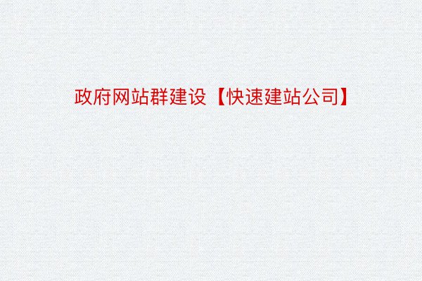 政府网站群建设【快速建站公司】